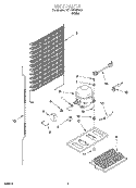 UNIT Diagram and Parts List for RT12VKYHW00  Roper Refrigerator