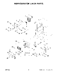 Refrigerator Liner Parts Diagram and Parts List for KRFC704FPS05  KitchenAid Refrigerator