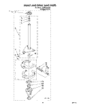BRAKE AND DRIVE TUBE Diagram and Parts List for 4LBR7255AQ0  Whirlpool Washer