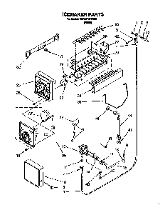 Icemaker Diagram and Parts List for 3XR2727FB00  Whirlpool Refrigerator