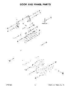 Door And Panel Parts Diagram and Parts List for KDFE204KBL1  KitchenAid Dishwasher