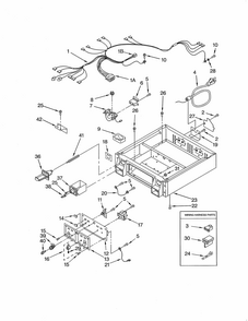 Control Panel/separator Diagram and Parts List for 11072182103  Kenmore Dryer