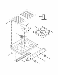 Cooktop Parts Diagram and Parts List for IGS900DS02  Whirlpool Range