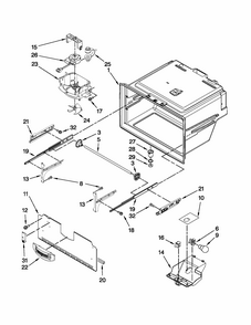 Freezer Liner Parts Diagram and Parts List for 59679542014  Kenmore Refrigerator