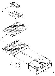 Shelf Diagram and Parts List for ET18JKYSG03  Whirlpool Refrigerator
