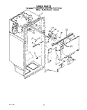 LINER Diagram and Parts List for ET18ZKXXW00  Whirlpool Refrigerator