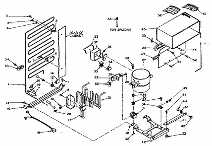 Unit Parts Diagram and Parts List for 106W14B1  Kenmore Refrigerator