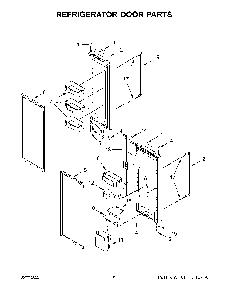 Refrigerator Door Parts Diagram and Parts List for KRFF300EBS01  KitchenAid Refrigerator