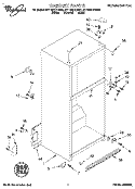 CABINET Diagram and Parts List for 8ET18ZKXDW04  Whirlpool Refrigerator