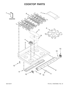 Part Location Diagram of W10772019 Whirlpool ENDCAP-PNL