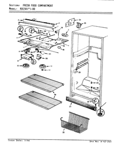 03 - Fresh Food Compartment Diagram and Parts List for RB15KA-00  Whirlpool Refrigerator