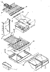 Shelf Diagram and Parts List for ET20NKXSN10  Whirlpool Refrigerator