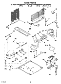UNIT PARTS Diagram and Parts List for KTRS19KKBL04  KitchenAid Refrigerator