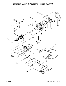 Motor And Control Unit Parts Diagram and Parts List for 5KSM195PSWBM0  KitchenAid Mixer