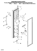 FREEZER DOOR PARTS Diagram and Parts List for KSCS23INBL00  KitchenAid Refrigerator