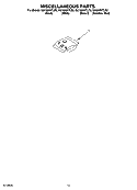 MISCELLANEOUS PARTS Diagram and Parts List for GU1500XTLQ3  Whirlpool Dishwasher