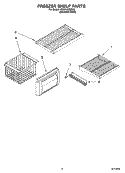 FREEZER SHELF PARTS Diagram and Parts List for KSSP42QMS02  KitchenAid Refrigerator