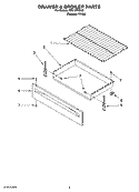 DRAWER & BROILER PARTS Diagram and Parts List for RF212PXSQ2  Whirlpool Range