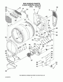 BULKHEAD PARTS Diagram and Parts List for WGD9600TW2  Whirlpool Dryer