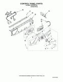 CONTROL PANEL PARTS Diagram and Parts List for WFW9300VU04  Whirlpool Washer
