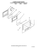 LOWER DOOR PARTS Diagram and Parts List for KERS505XBL02  KitchenAid Range
