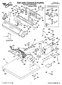 TOP AND CONSOLE PARTS Diagram and Parts List for YCEP2760KQ0  Whirlpool Dryer