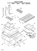 SHELF Diagram and Parts List for GR2SHKXKS01  Whirlpool Refrigerator