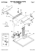 TOP AND CONSOLE PARTS Diagram and Parts List for YCEDX463RQ1  Crosley Dryer