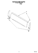 BACKGUARD PARTS Diagram and Parts List for FGP305KW5  Roper Range