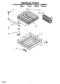 DISHRACK PARTS, OPTIONAL PARTS Diagram and Parts List for DU850SWPQ1  Whirlpool Dishwasher