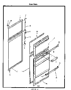 Door Diagram and Parts List for 8617*0A  Roper Refrigerator