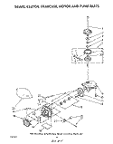 BRAKE, CLUTCH, GEARCASE, MOTOR AND PUMP Diagram and Parts List for LT7100XVN0  Whirlpool Washer Dryer Combo