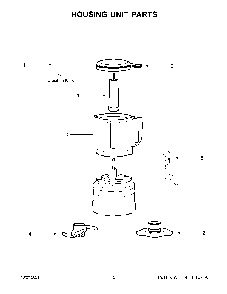 Housing Unit Parts Diagram and Parts List for 7KFCB519MPA0  KitchenAid Food Processor