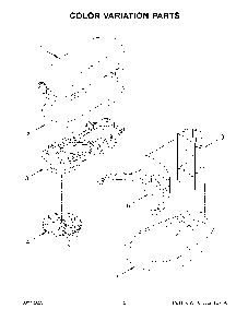 Color Variation Parts Diagram and Parts List for KSM55SXXXCU0  KitchenAid Mixer