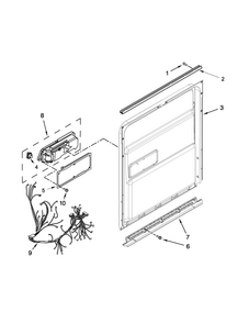 Inner Door Parts Diagram and Parts List for 7WDT790SAYM3  Whirlpool Dishwasher