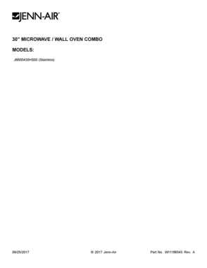 01 - COVER SHEET Diagram and Parts List for JMW3430HS00  Whirlpool 