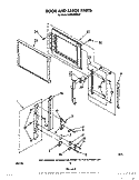DOOR AND LATCH Diagram and Parts List for MW8400XW0  Whirlpool Microwave