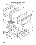 DOOR AND BROILER Diagram and Parts List for SF302BEYN0  Whirlpool Range