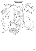 FRAME Diagram and Parts List for TU4700XBP0  Whirlpool Trash Compactor