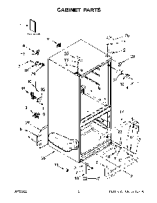 Cabinet Parts Diagram and Parts List for KRFF300ESS02  KitchenAid Refrigerator