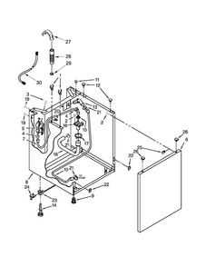 Washer Cabinet Parts Diagram and Parts List for 11026182029A  Kenmore Washer Dryer Combo