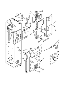 Freezer Liner And Air Flow Parts Diagram and Parts List for KSSC42QVS10  KitchenAid Refrigerator