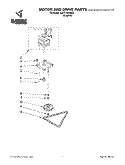 MOTOR AND DRIVE PARTS Diagram and Parts List for GACP15XXMG0  Whirlpool Trash Compactor