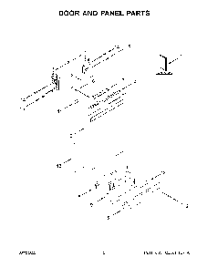 Door And Panel Parts Diagram and Parts List for KDFM404KBS1  KitchenAid Dishwasher