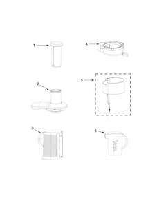 Attachment Parts Diagram and Parts List for 5KVJ0332EER0  KitchenAid Juicer