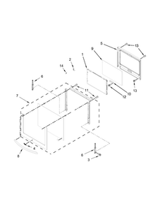 Oven Door Parts Diagram and Parts List for WOC97ES0ES01  Whirlpool Microwave