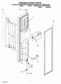 FREEZER DOOR PARTS Diagram and Parts List for GD5RVAXVB02  Whirlpool Refrigerator