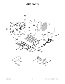 Unit Parts Diagram and Parts List for WRS571CIHV05  Whirlpool Refrigerator