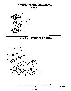 ^electric Grill Diagram and Parts List for N9357*3  Roper Range