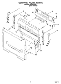 CONTROL PANEL PARTS Diagram and Parts List for GS445LELS0  Whirlpool Range